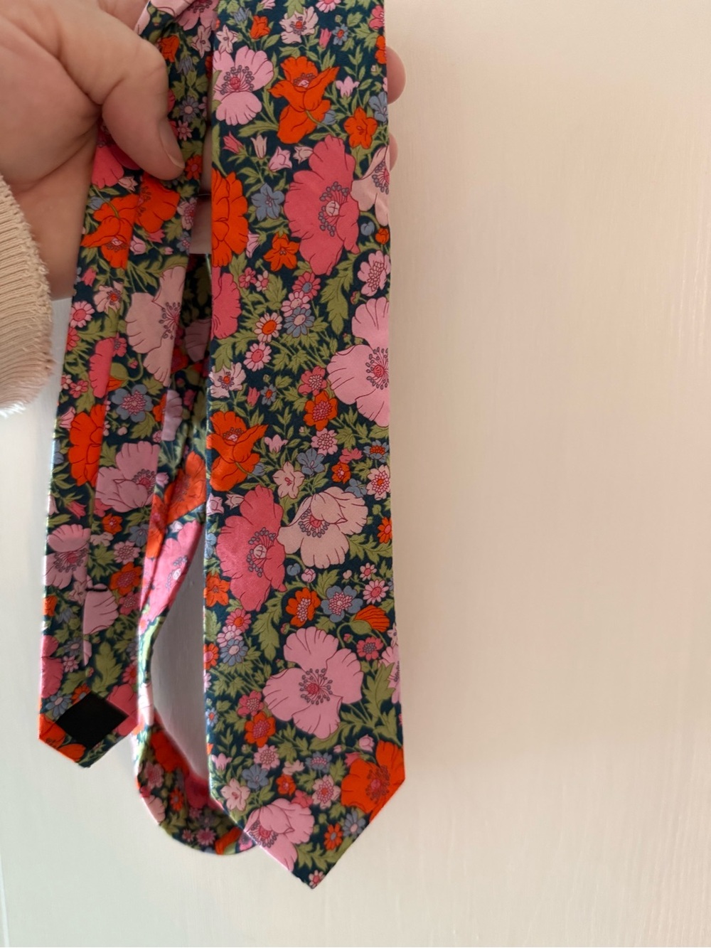 Crewcuts Floral Boys Tie in Pink, Green and Orange